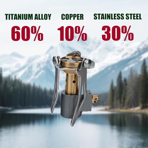Ultralight 2600W Camp Stove - Portable Backpacking Stove Adjustable Flame Fast Boiling, Compact Hiking, Camping, Fishing, Emergency, Outdoor Gas Burner