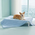 ZOMISIA Premium Cooling Blanket for Large Dogs - Q-MAX>0.5 Cold Breathable Washable Pet Mat, Travel Soft Dog Summer Essentials, Blue, 40"x50" - color: Blue, size: L(40x50")