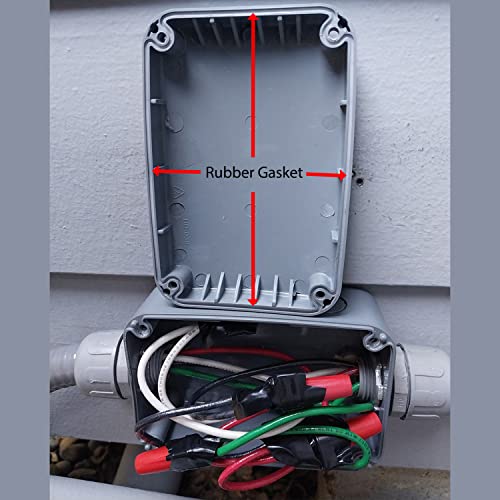 NineLeaf Outdoor Junction Box IP66 Waterproof Electrical Enclosure 4.9"x3.3"x2.3", PVC/ABS Project Box with 4PK 20mm Cable Glands, Weatherproof Grey Case for Outdoor Wire Connections, 2 Set - color: 2PK, size: Medium+4*M20
