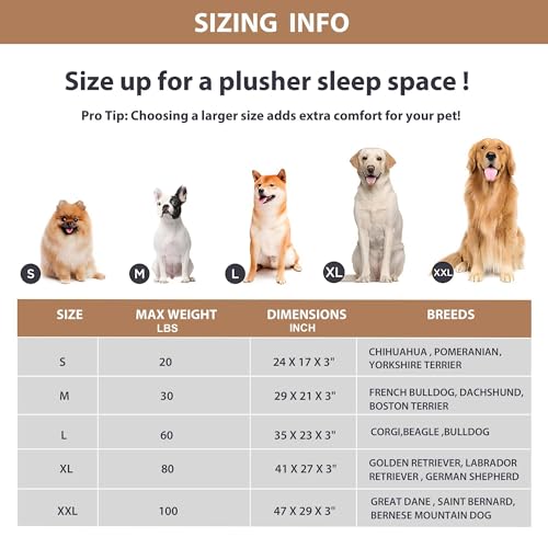 Dog Bed for Medium Dog - Orthopedic Pet Beds with Memory Foam, Waterproof Removable Washable Cover with Non-Slip Bottom, Grey, 30" L x 20" W x 3" H - color: Dark, size: 30"l X 20"w X 3"h