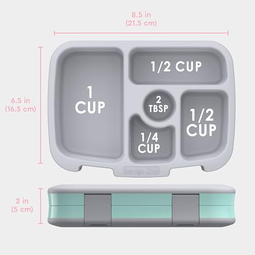 Bentgo Kids Prints Leak-Proof, 5-Compartment Bento-Style Kids Lunch Box - Ideal Portion Sizes for Ages 3-7, Durable, Drop-Proof, Dishwasher Safe, & PFAS & BPA-Free Materials (Puppy Love) - color: Puppy Love