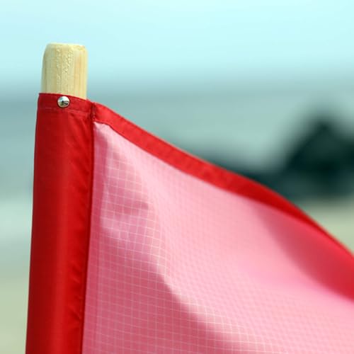 erda Liberty Stripe Pro Beach Recycled Polyester Rip-Stop 20 ft Lightweight Windscreen, Privacy Screen, Wind Blocker, Free Matching Shoulder Bag