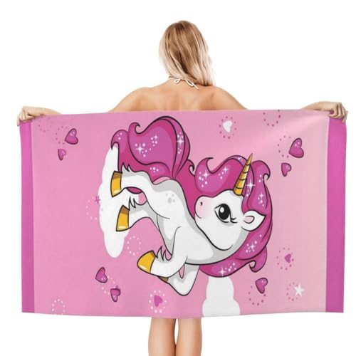 Cute Unicorn Beach Towel for Kids/Girls/Toddler/Baby, Personalized Microfiber Beach Towels Bulk, Quick Dry Beach Towel for Pool, Lightweight Bath Towels Oversized Clearance 30"x 60" - color: Unicorn1, size: 30"x 60"