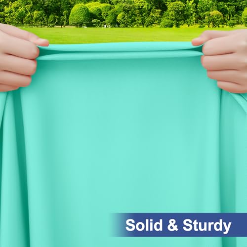 homing Rectangle Table Cloth Cover, Waterproof Polyester Elastic Fitted Tablecloth, Fits for 4 Foot Folding Tables, Washable Table Protector for Picnic, Camping, Outdoor (Aqua, 24" x 48") - color: Aqua, size: 48" x 24" (Rectangular)