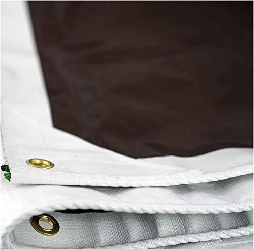 Watershed Innovations HydraTarp Super Heavy-Duty 16 Mil Thick Waterproof White/Brown Reversible Tarp, 18 by 24 Feet - size: 18ft x 24ft