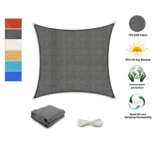 Tronssien Rectangle 10'x13' Sun Shade Sail,95% UV Blockage Canopy Awning for Outdoor Patio and Garden, Yard Activities - color: Graphite, size: 10'x13'