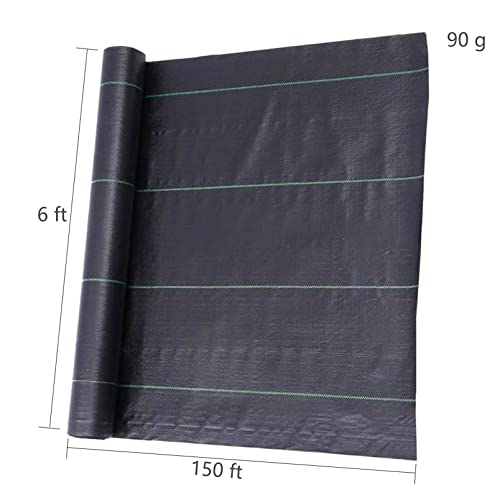 Weed Barrier Fabric Planting Cover - 6 x 150 FT Heavy Duty Landscape Fabric Ground Cover Block for Outdoor Planting - size: 6 x 150 FT