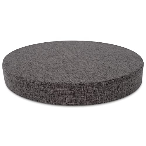 Tromlycs 14 Inch Round Bar Stool Cushion Non-Slip Foam Seat Pad Removable Cover for Circle Chairs (14x14 Inches, Gray) - color: Gray, size: 14 inch
