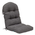 QILLOWAY Outdoor High Back Chair Cushion for Adirondack, All Weather Rocking Chair Cushions Thick Padded Replacement for Patio Furniture,Charcoal Grey, Black - color: Charcoal Grey/Black