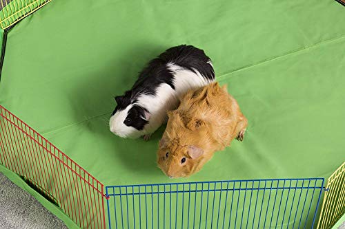 Prevue Pet Products Multi-Color Small Pet Playpen - Small Animal Pen for Rabbits, Guinea Pigs, Hamsters, Tortoises, Bunny Enclosure, Easy to Assemble, Indoor & Outdoor Play - Multi-Color