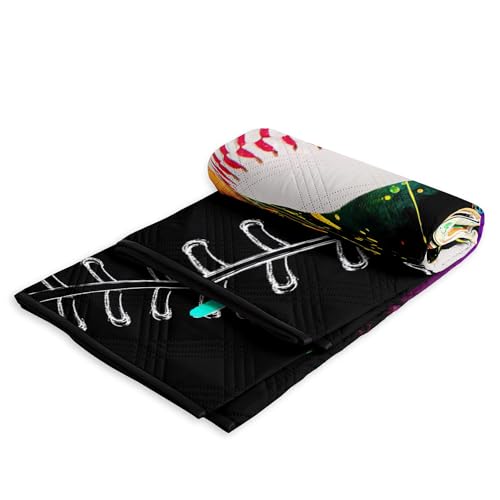 Outdoor Picnic Blanket,Portable Sandproof Waterproof Picnic Mat,Gamepad Baseball Printed Camping Beach Mat for Sand and Wet Grass Hiking (Gamepad Baseball S) - color: Gamepad Baseball, size: Standard - 59"x78"