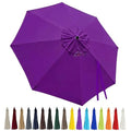 10ft Patio Umbrella Replacement Canopy 8 Ribs, Waterproof & Fade Resistant Market Umbrella Cover, Thickened Polyester Fabric for Backyard, Garden and Pool (Canopy Only) (Purple) - color: Purple