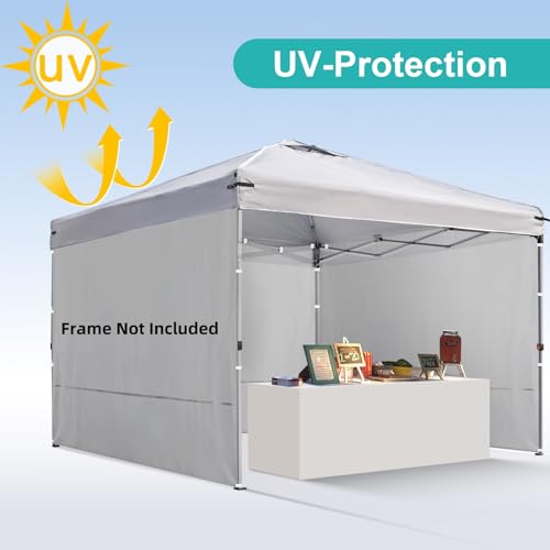 Canopy Sidewalls for 10x10,10x20 Pop up Canopy Party Tent, UV Protection and Waterproof for Outdoor Event Tents, Vendor Booths, for Backyard, Patio, Camping (3 Sidewalls, Frame Not Included, Grey)