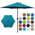 Blissun 7.5 ft Patio Umbrella, Yard Umbrella, Outdoor Market Umbrella with Push Button Tilt Crank (Cerulean) - color: Cerulean