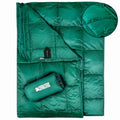 COVACURE Camping Blanket - Waterproof Outdoor Blanket, Packable & Lightweight, Warm Puffy Quilt for Camping, Hiking, Backpacking, Travel, Beach Essentials - color: Down Green