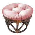 Futon Seat Cushion, Overstuffed Round Tatami Indoor Outdoor Seat Pads Chair Pad, Solid Color Footstool Cushion, not Include Chairs(18inch) (Pink) - color: Pink