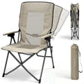 OUTSIDER 3-Position Portable Camping Chair- Heavy Duty 350 lb, Breathable Mesh, Outdoor Folding Chair for Camping, Lawn, Backyard - Includes Carry Backpack & Quick-Hook Ports