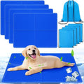 Drydiet 4 Pack Dog Cooling Mat - 13'' X 16'' Solid Gel Self Cooling Mat with Storage Bag Pressure Activated No Refrigeration or Electricity Needed Pet Pad for Dogs & Cats Kennels, Crates, Beds - size: 13'' X 16''