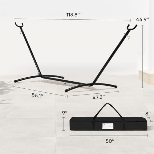 Hammock Stand Portable Heavy Duty Hammock Stand Portable Steel Stand Only for Outdoor Patio or Indoor with Carrying Case (No Hammock) - color: No Hammock