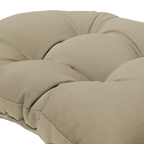 QILLOWAY Outdoor High Back Chair Cushion for Adirondack, All Weather Rocking Chair Cushions Thick Padded Replacement for Patio Furniture,Beige - color: Beige