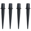 CHENJIN 4PCS Outdoor Lighting Fixture Fixed Legs 5.34x0.83in inch Tent Ground Legs Lawn Garden Park Ground Pole Solar Light Replacement Stake Ground Stake Accessory Black