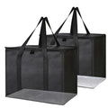 Bodaon 2-Pack Insulated Food Delivery Bag With Hard Bottom, XL Cooler Bags, Rideshare Delivery Bag, grocery bags Cold/Hot Styrofoam Carrier for Travel/Shopping/Catering/Car