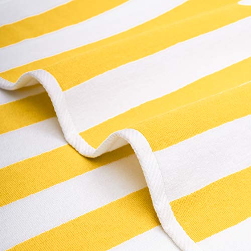 American Soft Linen Cabana Striped Beach Towels, 30x60 inch 4 Piece Oversize Pool Towels, Quick Drying Sand Free Swim Towels, Mix Color (Blue, Yellow, Green, Orange) - color: Mix Color