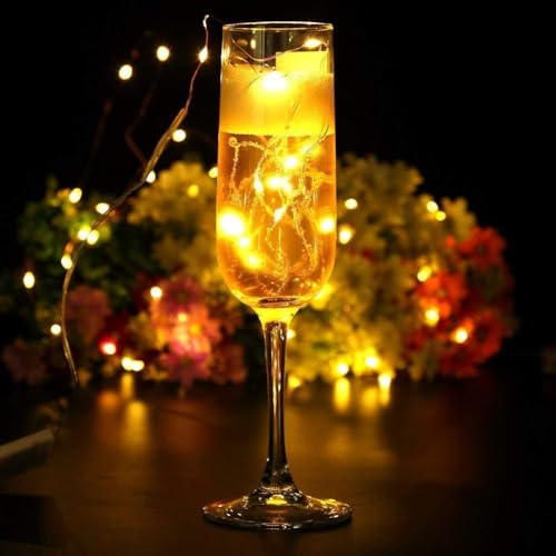 XINKAITE LEDs Fairy Lights,String Lights for Indoor&Outdoor Bedroom, Christmas, Parties, Wedding, Centerpiece, Decoration,Battery Operated (10Ft/3M Warm White) - color: Warm White, size: 10ft