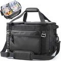 TOURIT Soft Sided Cooler Bag Insulated 30/48/60 Cans, Large Collapsible & Leakproof Ice Chest for Picnic, Beach, Camping, Travel - color: Black, size: 2Zone 48Can 32L
