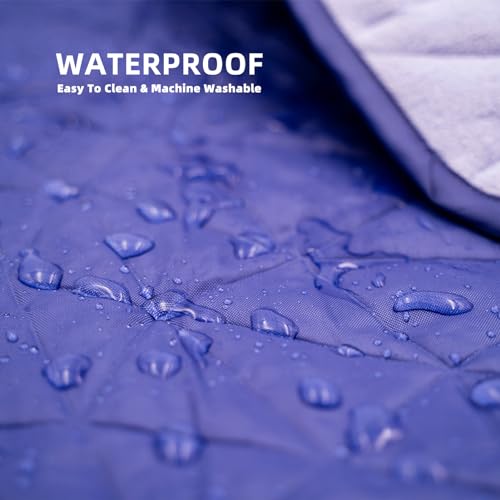 Large Outdoor Waterproof Blanket Extra Thick Fleece Stadium Blanket for Camping, Car, Pet, Picnics - Windproof, Wearable, Machine Washable 80" x 58" (Purple,Hooded) - color: Hooded-purple
