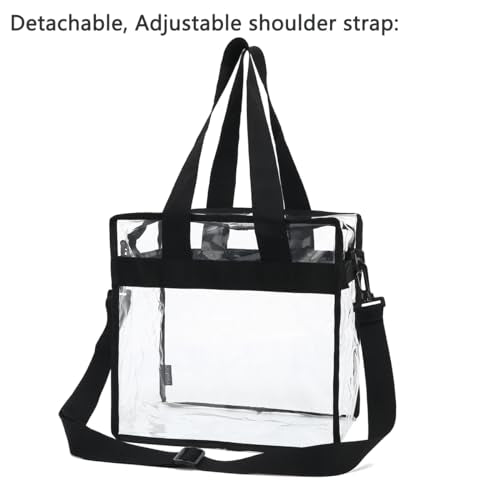 FlowFly Insulated Lunch Cooler Bag - Tote Bag Organizer for Women/Men, Clear#Black - color: Clear#Black
