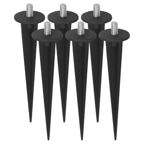 ARTIBETTER 6 Pack 6 Inch Aluminum Ground Stakes, Heavy Duty Rust-Proof Landscape Spikes for Solar Pathway Lights, Tent Pegs for Camping, Beach, Lawn Outdoor Decor Anchor Stakes