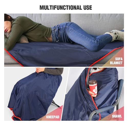 REDCAMP Large Waterproof Stadium Blanket for Cold Weather, 79”x 79” Soft Warm Fleece Windproof Camping Blanket for Camping, Hiking, Traveling, Sporting Events (Dark Blue) - color: Dark Blue 79"x79"