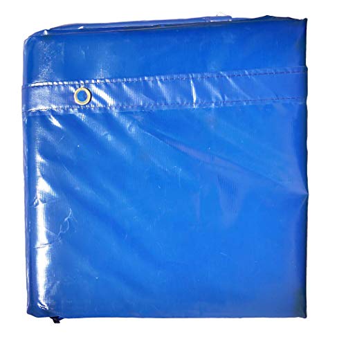 6 x 12 -Waterproof, Heavy Duty Vinyl Tarp, 16 Mil Gauge, Great for Truck Cover, Equipment Cover, Roof Cover, Construction Cover, Kennel Cover, Hay Cover, Camping Cover - color: Blue, size: 6x12