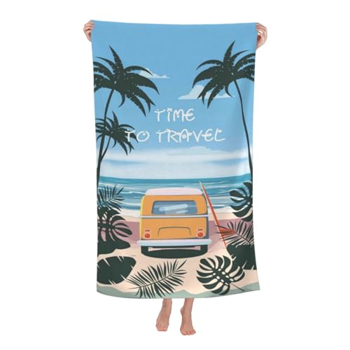 Cute Beach Towel for Women/Adults, Personalized Microfiber Beach Towels Bulk, Quick Dry Beach Towel for Pool, Lightweight Bath Towels Oversized Clearance 30"x 60" - color: Coconut Tree1, size: 30"x 60"