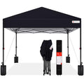 Best Choice Products 10x10ft Pop Up Canopy Tent, Outdoor Shade, 1 Person 1 Minute Set Up, Carry Case, 4 Weight Bags - Black - color: Black, size: 10x10ft