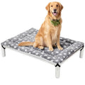 Elevated Dog Bed Cover Outdoor Dog Cot Replacement Cover for Large Crate Bed 42 x 30 Inch Warm Thermal Pet Pad Mat with Corner Straps Reversible Fleece Puppy Crate Kennel Mat - size: 42 x 30 Inch
