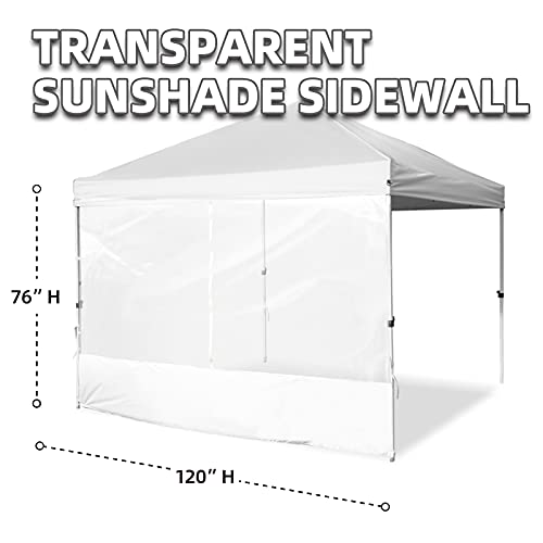 Clear Sidewall Splicing Transparent Canopy Sunwall for 10x10 Pop Up Canopy (Navy-Upgrade) - color: Navy - Spliceable
