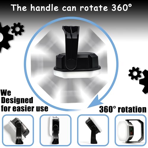 RadiantFlux LED Camping Lantern, 6600mAh 4000LM,Rechargeable and Solar Light,IP65 Tent Light with 3 Light Modes,Mechanical Aesthetic Feel,10-Hours , Portable Lantern Flashlight, Emergency Light