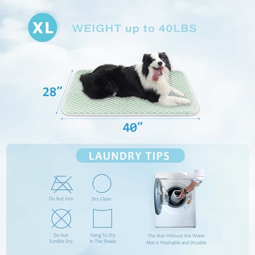 MICROCOSMOS Pet Cooling Mat & Sleeping Pad- Breathable Bubble Surface, EZ Clean. Keep Cooling for Pets, Kids and Adults in Summer.(Green, 40" x 28") - color: Green, size: 40" x 28"