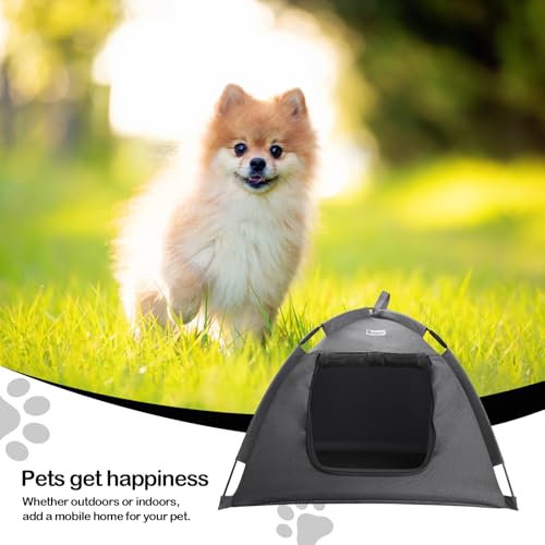 Cat Tent Outdoor/Indoor, Cat and Dog Waterproof Tent House, Outdoor Dog Bed Washable, Indoor/Outdoor Cave Nest Bed Small Dog Tent for Cat, Bunny and Small Animal (Gray, S) - size: S