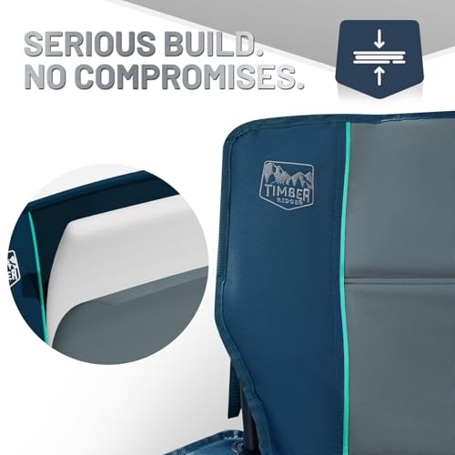 Timber Ridge 550 LBS Oversized Folding Camping Chair for Adults, Heavy Duty Outdoor Chair with Cup Holder Side Pocket for Camp, Lawn, Picnic, Navy-Upgrade - color: Navy-upgrade