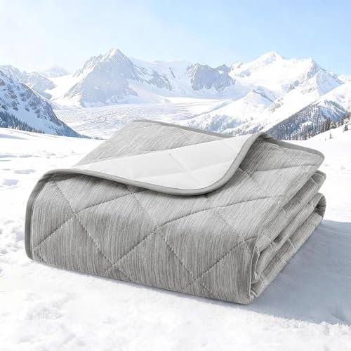 COZY KISS Dog Cooling Mat 68"x82" Q-Max>0.4, Waterproof Pet Cooling Pad, Leakproof & Non-Slip Dog Bed Cover, Washable Furniture Protector for Large Dogs, Couch, Floor (Gray) - color: Gray, size: 68"x82"