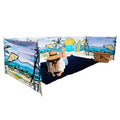 Premium 20 ft Beach Windscreen, Privacy Screen, Wind Blocker Free Rubber Mallet and Carry Bag Included (Beach Scape) - color: Beach Scape