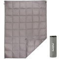 SUNNYFEEL Outdoor Camping Blanket,52"x78", Lightweight Down Waterproof Nylon Blanket Quilt for Traveling Hiking Picnic Stadium Beach Party，Grey - color: Grey