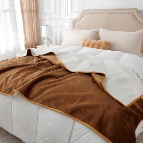MERRYLIFE Waterproof Throw Blanket for Bed Couch Reversible Absorbent Spills Stain Leak Proof Dog Liquid Pee Proof Bed Furniture Protector (Camel, 50"*60") - color: Camel, size: 50"60"
