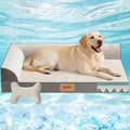XL Dog Bed with Cooling Gel Memory Foam, Orthopedic Waterproof Pet Bed with Washable Cover & Non-Slip Bottom, Cooling Dog Couch Bed, Size: 49.1"*38 * 8.1" - size: X-Large