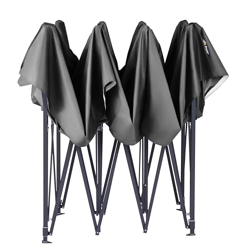 AMERICAN PHOENIX 10x15 Tent Pop Up Canopy Easy Portable Commercial Instant Canopies Outdoor Market Shelter (Black, 10'x15' (Black Frame)) - color: Black