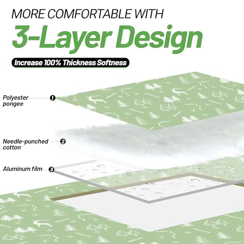 Extra Large Picnic Blanket 78" X 78" Foldable Washable Waterproof Sandproof Soft Cute Picnic Blankets Outdoor Picnic Mats for Camping Beach Blankets Party Park Accessories (Deer)
