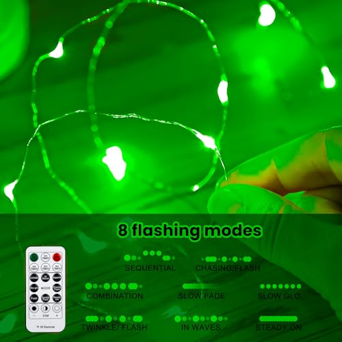 HXWEIYE 300LED Fairy Curtain Lights, 9.8x9.8Ft USB Plug-in 8 Modes Christmas String Hanging Lights with Remote for Bedroom Backdrop Wedding Indoor Wall Decor, Green, Standard – 1 Pack - color: Green, size: Standard – 1 Pack